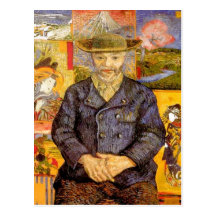 ¿Van Gogh - retrato de P? re Tanguy (padre Tanguy) Tarjeta Postal