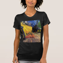 Van Gogh; Terraza del café en la noche, bella arte Camiseta