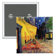 Van Gogh; Terraza del café en la noche, bella arte Pin