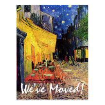 Van Gogh, terraza del café en la noche, cambio de  Tarjeta Postal