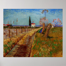 Van Gogh; Trayectoria a través de un campo con los Poster