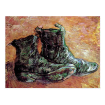 Van Gogh - un par de zapatos Postal