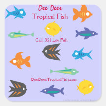 Van las cosas Fishy_personalized de Fish_Some Calcomanía Cuadradase