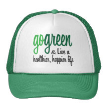 Van más felices vivos del verde gorros bordados