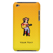 Vaquera amarillo-naranja con la guitarra iPod touch Case-Mate protector