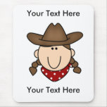 Vaquera de encargo Brown Mousepad - personalizable Alfombrillas De Ratón