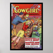 Vaquera de las cubiertas de cómic del poster del v