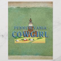 Vaquera de Pennsylvania de la CAMISETA Tarjetas Informativas