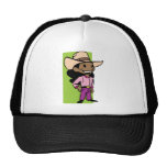 Vaquera en púrpura gorros  