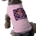 Vaquera púrpura con la guitarra camiseta de perrito