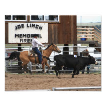 Vaquero 11x14 de Ropin del rodeo Impresiones Fotograficas