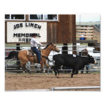 Vaquero 8x10 de Ropin del rodeo Impresión Fotográfica