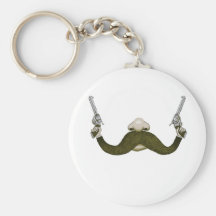 Vaquero del bigote llavero personalizado