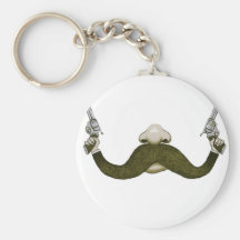 Vaquero del bigote llaveros personalizados
