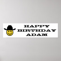 Vaquero del feliz cumpleaños posters