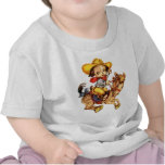 Vaquero del perrito en su caballo camisetas