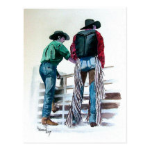Vaquero para arriba postales