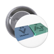 Var como el vanadio de V y argón de AR Pin