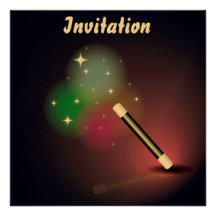 Vara mágica invitación personalizada
