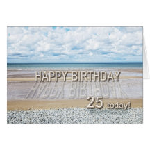 Vare la 25ta tarjeta de cumpleaños de la escena co