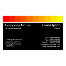 Variaciones 01 (negro) del color plantilla de tarjeta personal