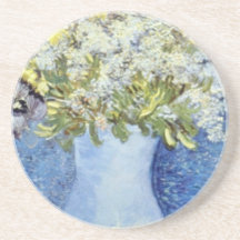 vase amarillo de Fleurs, flores de Vincent van Gog Posavasos Cerveza