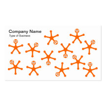 Vasos - naranja en blanco plantillas de tarjetas personales