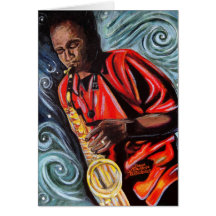 Vaughn Fahie que juega su saxofón Felicitacion