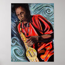 Vaughn y su saxofón poster
