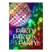 VAYA DE FIESTA la invitación con la bola de discot