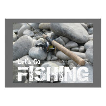 ¡Vayamos a pescar! Invitación del viaje de pesca d