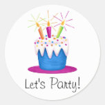 Vayamos de fiesta la torta de cumpleaños pegatinas  