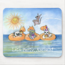 "Vayamos de fiesta, los animales!" mousepad