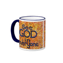 Vea a dios en cada uno tazas de café