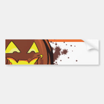 vec fantasmagórico atrapado de Halloween de la Jac Pegatina De Parachoque