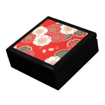 Vector blanco rojo floral retro del vintage lindo cajas de joyas