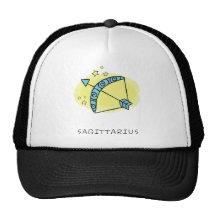 vector del sagitarrius de las muestras del zodiaco gorro