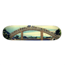 Vector Fuji a través del puente de Mannen patineta