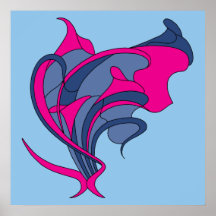 Vector la elegancia floral de Nouveau del arte en  Poster