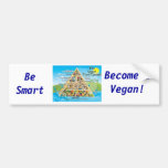 ¡vegan-pyramid-800x600, sea elegante, siente bien  pegatina de parachoque