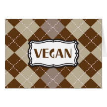 Vegano (Brown Argyle) Felicitacion
