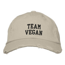 VEGANO DEL EQUIPO GORRA DE BEISBOL