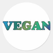 Vegano del verde azul pegatinas  
