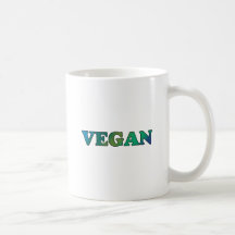 Vegano del verde azul tazas