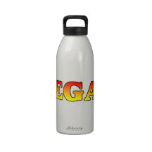 Vegano en llamas botellas de agua reutilizables