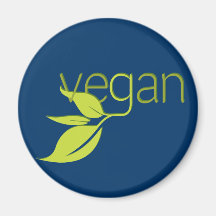 Vegano frondoso imán para frigorifico