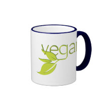 Vegano frondoso taza de café