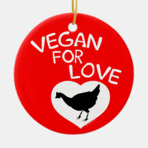 Vegano para el amor adornos