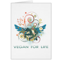 Vegano para la vida felicitación