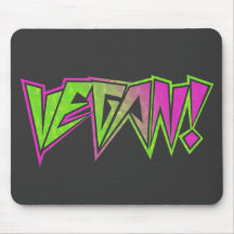 Vegano rosado y verde alfombrilla de ratón